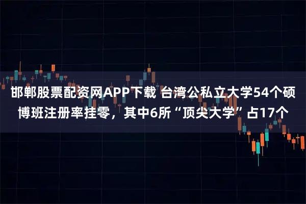 邯郸股票配资网APP下载 台湾公私立大学54个硕博班注册率挂零，其中6所“顶尖大学”占17个